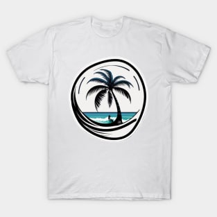 beach palm tree island T-Shirt